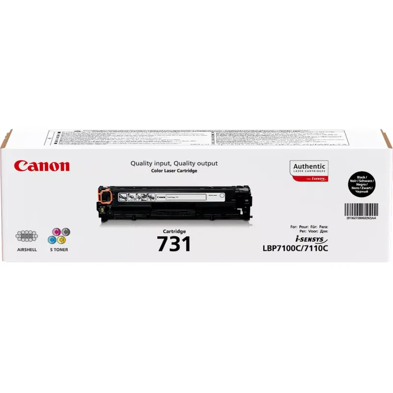 Toner Original Canon 731BK / 1400 Pages / Noir