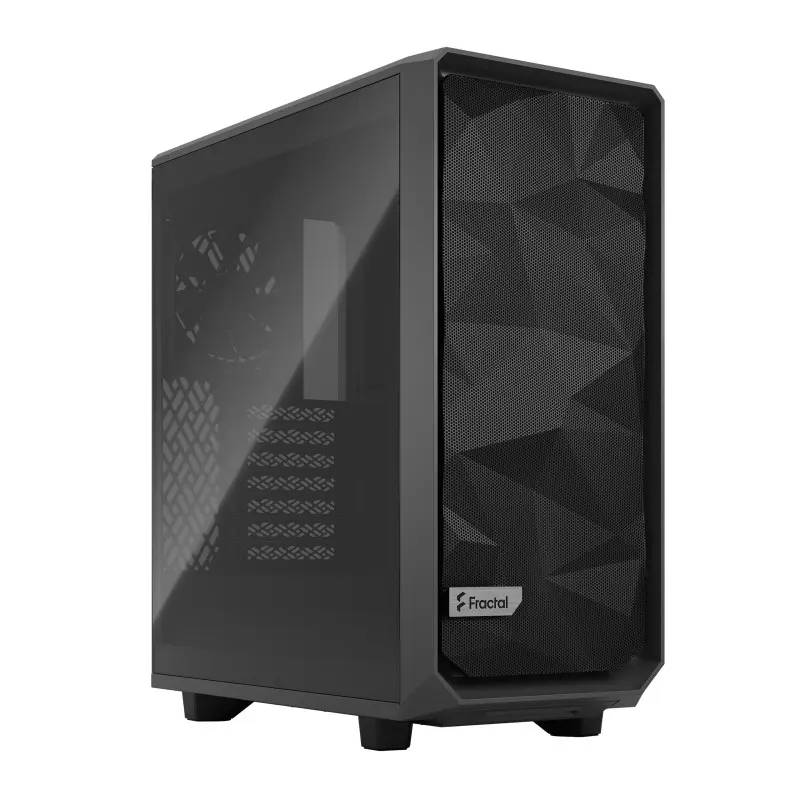 Boîtier Gaming Moyen Tour Fractal Design Meshify 2 Compact / ATX / Avec panneau vitré / Gris