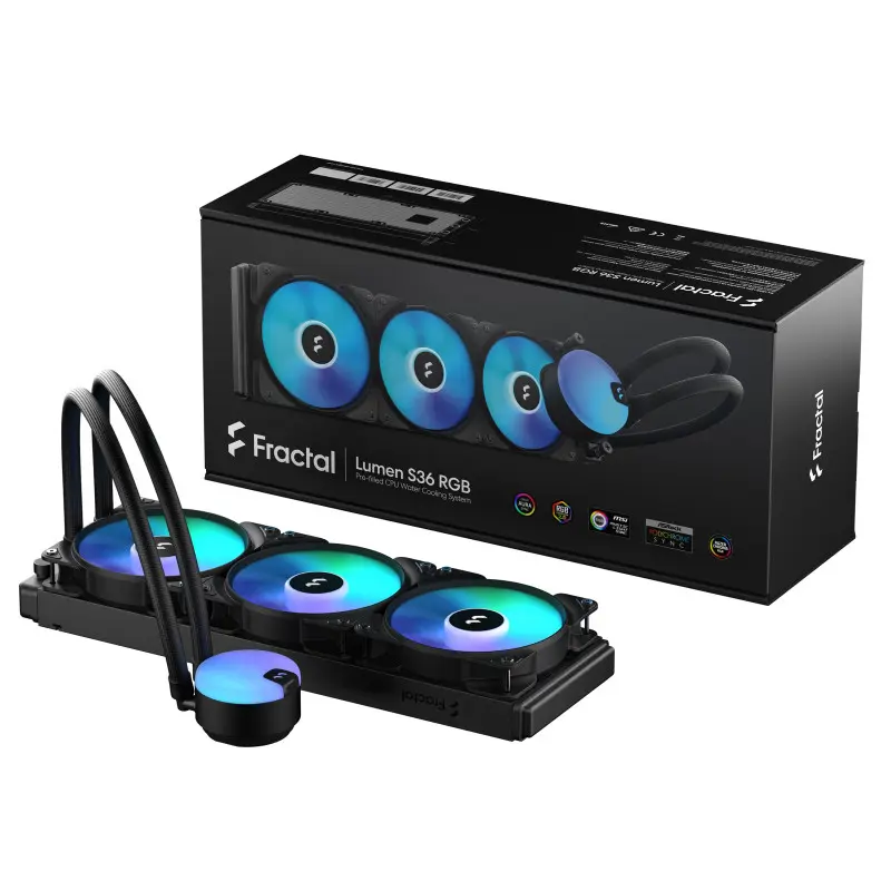 Kit Watercooling AIO Fractal Design Lumen S V2 RGB 360 mm / Noir