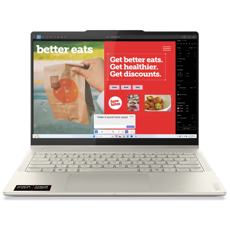 Pc Portable Lenovo Yoga 7 2-in-1 14AKP10 / Ryzen AI 7 350 / 16 Go / 512 Go SSD / Windows 11 / Copilote+ PC / Coquillage