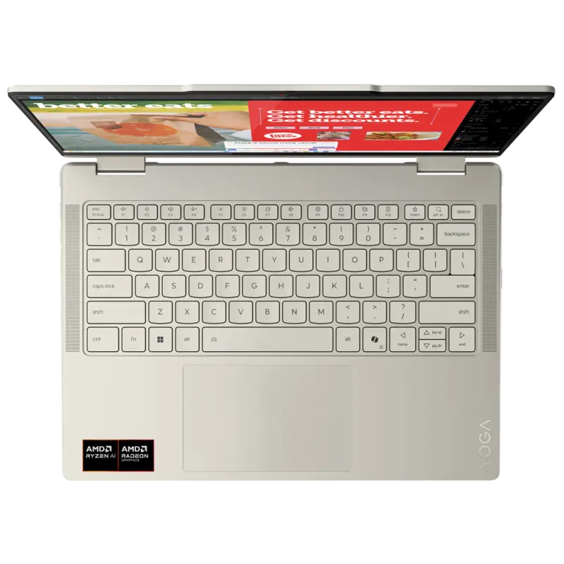 Pc Portable Lenovo Yoga 7 2-in-1 14AKP10 / Ryzen AI 7 350 / 16 Go / 512 Go SSD / Windows 11 / Copilote+ PC / Coquillage