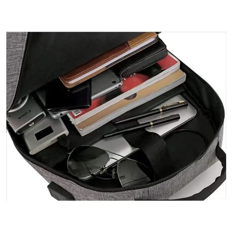 SAC A DOS 16.1&Prime; +PORT USB -SWISS-GRIS