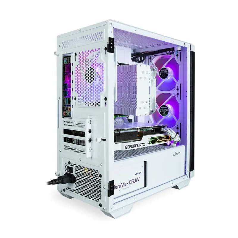 Boîtier Gaming Mini Tour Zalman M4 Micro ATX / RGB / Avec panneau vitré / Blanc