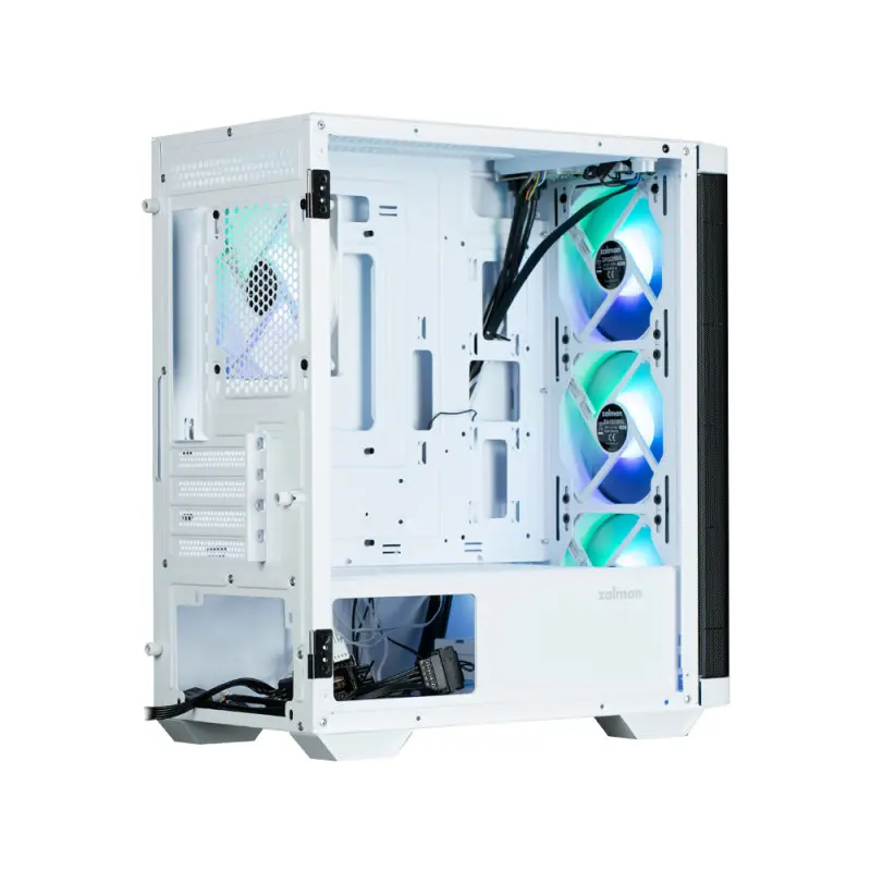 Boîtier Gaming Mini Tour Zalman M4 Micro ATX / RGB / Avec panneau vitré / Blanc