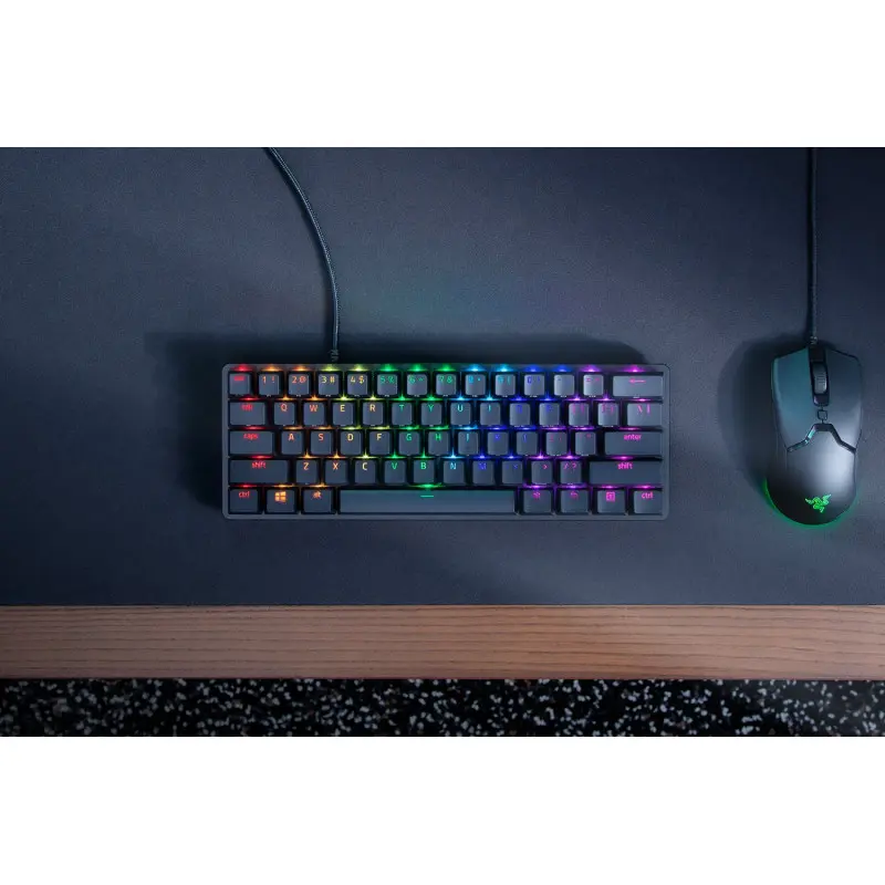 Clavier Gaming Filaire Razer Huntsman Mini / RGB / USB-C / Violet Switch / Noir