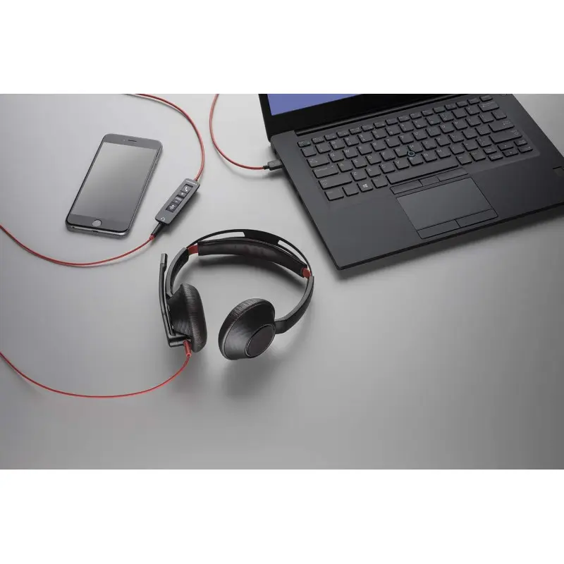 MICRO CASQUE FILAIRE HP POLY BLACKWIRE 5520 / NOIR