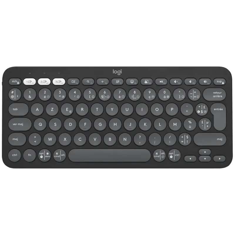 Clavier sans fil Logitech Wireless Pebble Keys 2 K380s / QWERTY / Easy-Switch/ Graphite