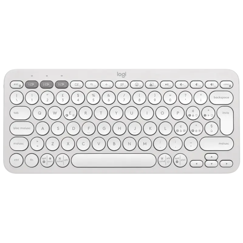 Clavier sans fil Logitech Wireless Pebble Keys 2 K380s / Easy-Switch / Blanc