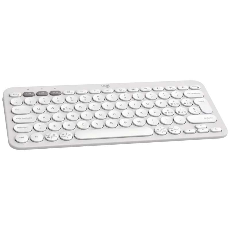 Clavier sans fil Logitech Wireless Pebble Keys 2 K380s / Easy-Switch / Blanc