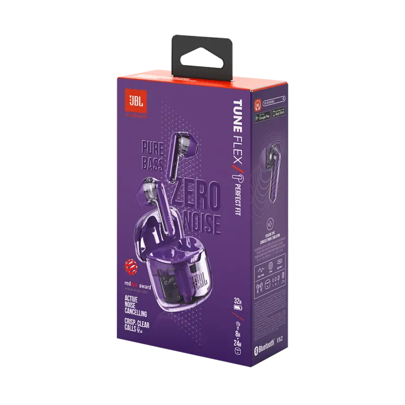 ECOUTEUR JBL Tune Flex Ghost Edition Purple
