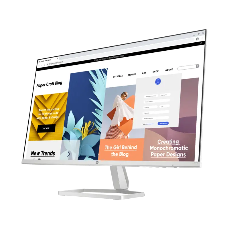 Écran HP 524SW 24&Prime; Full HD IPS / 100 Hz / Blanc