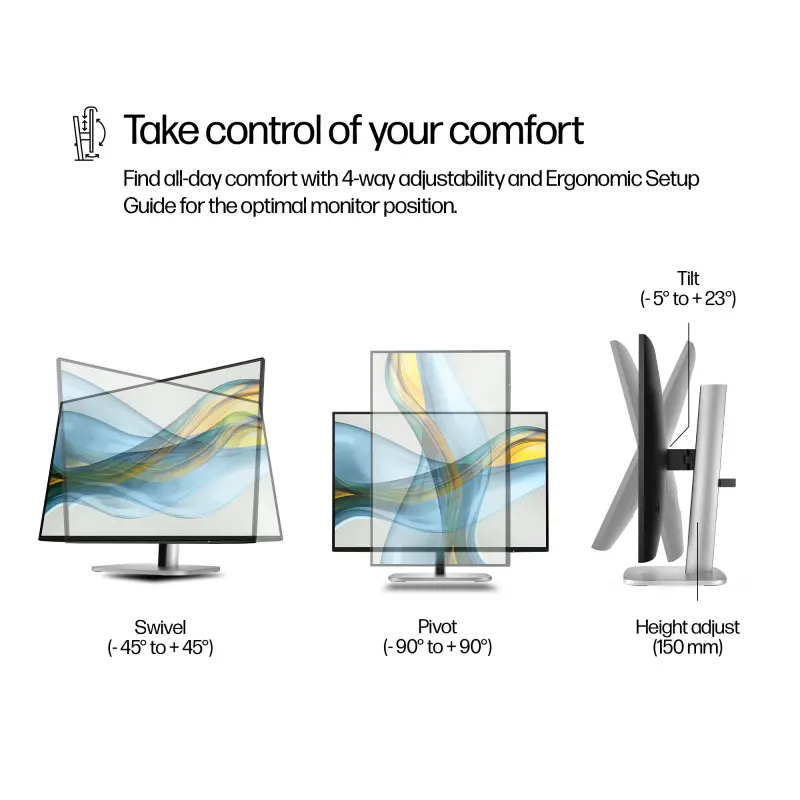 Écran HP Série 5 PRO 524pn 24 » WUXGA IPS / 5ms GtG / 100Hz / Noir