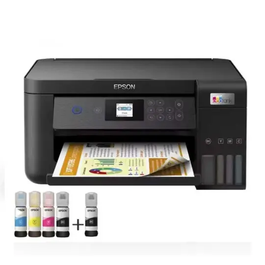 Imprimante Multifonction à réservoir intégré 3en1 couleur Epson ECOTANK L4260 / A4 / WiFi + 5 Bouteilles d&rsquo;encres Epson Incluses
