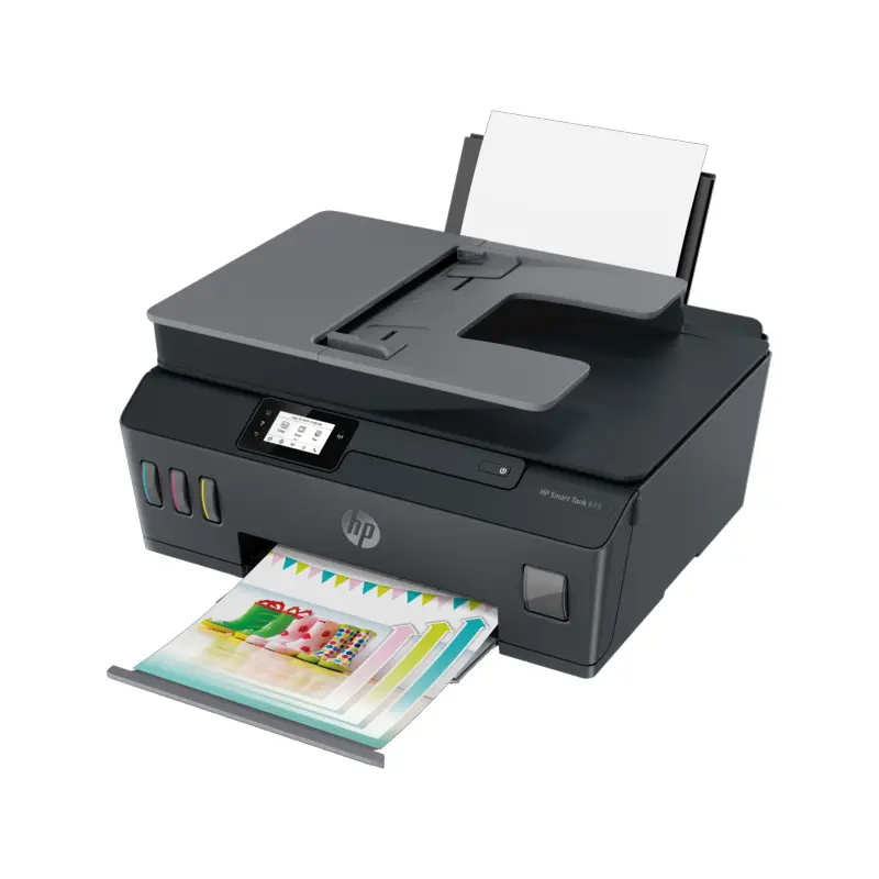 Imprimante Multifonction Jet d’encre Tout-en-un HP Smart Tank 615 / Wifi + 6 Bouteilles d’encres Offertes