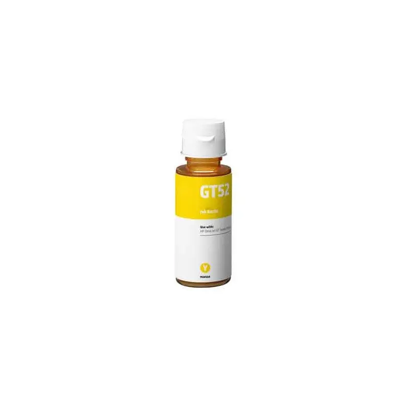 BOUTEILLE D&rsquo;ENCRE ADAPTABLE HP GT52 / 100ML / YELLOW