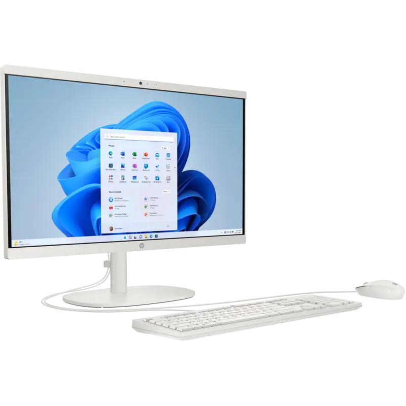 PC de Bureau All-in-One HP 22-dg0002nk / N100 / 8 Go DDR5 / Blanc