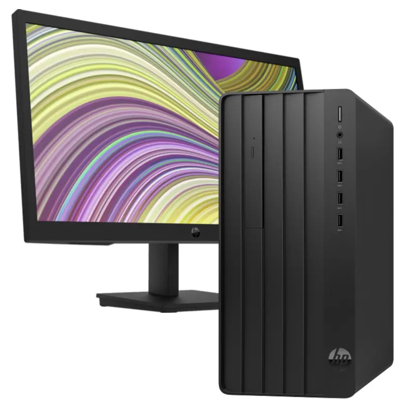 Pc de bureau format tour HP Pro 290 G9 / i3-13100 / 32 Go / 512 Go SSD / DVD Avec Écran HP P22v G5 21.45&Prime; Full HD VA 75 Hz