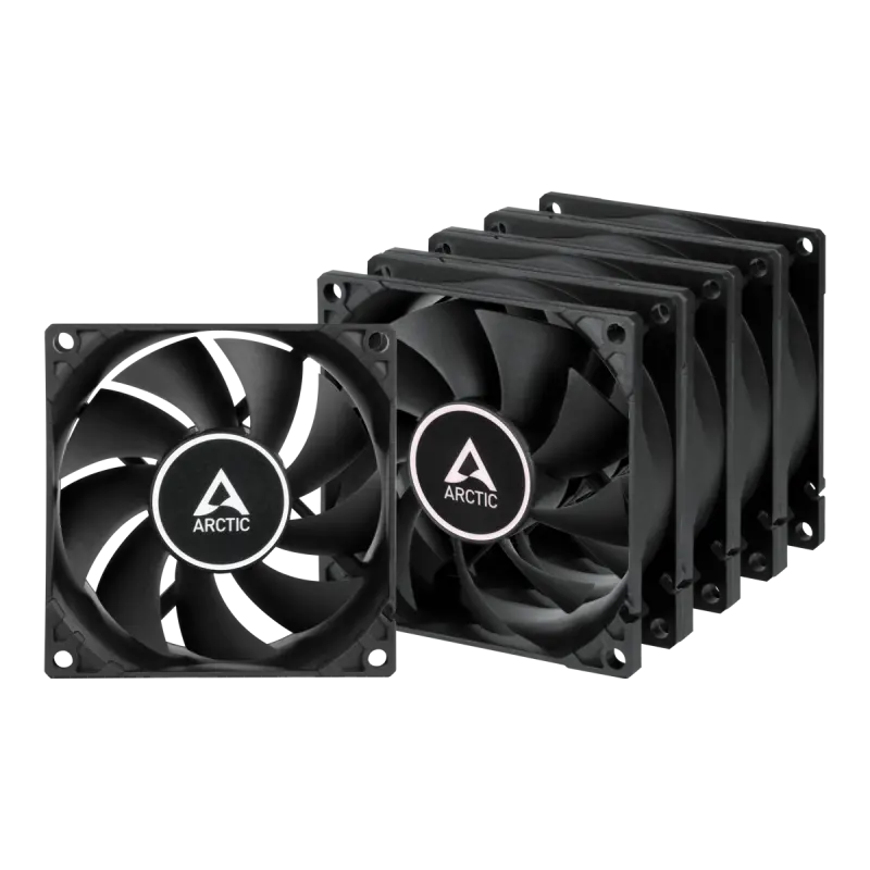Ventilateur de boîtier Arctic F8 80 MM / 5 Pièces / Noir