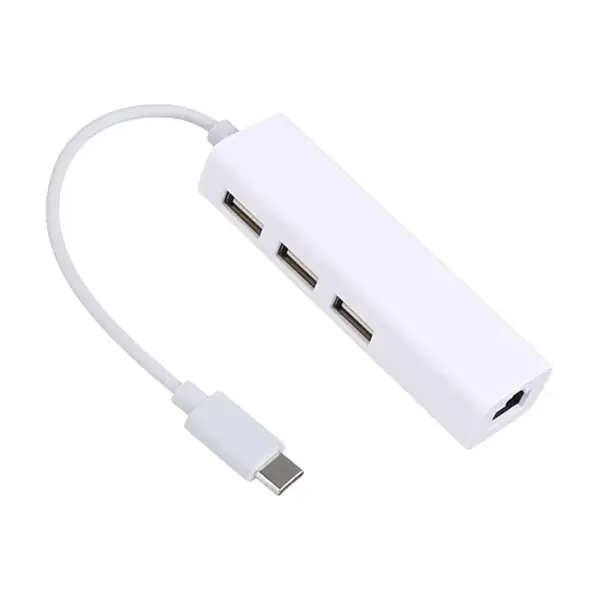 Adaptateur USB Type-C vers HUB 3.0 / 3 Ports / LAN RJ45