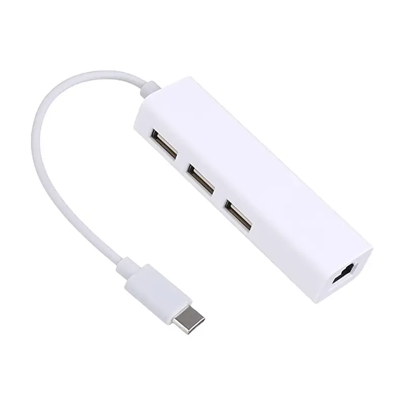 Adaptateur USB Type-C vers HUB 3.0 / 3 Ports / LAN RJ45