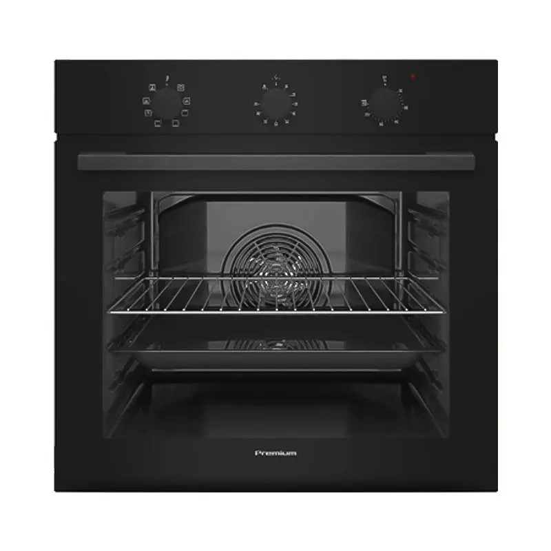 Four électrique Encastrable PREMIUM 79 Litres / VERRE NOIR / avec Chaleur Tournante