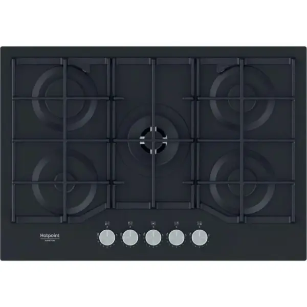 PLAQUE DE CUISSON ARISTON 5 FEUX 75CM / NOIR / AGS72F-BK