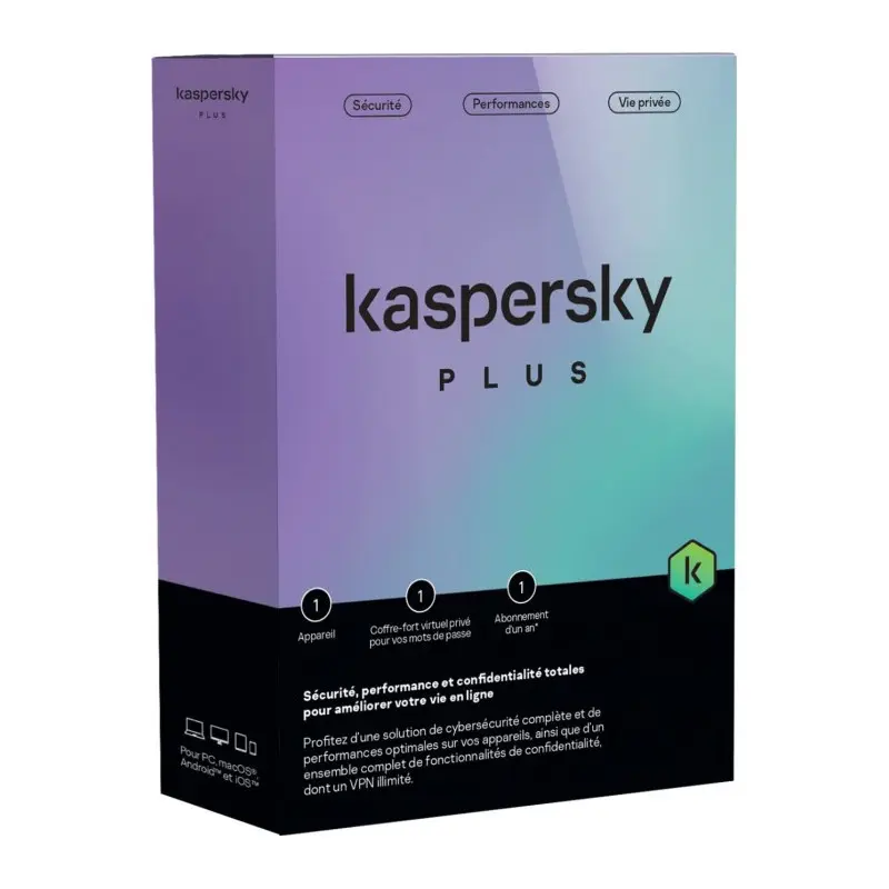 Antivirus Kaspersky plus / 3 poste / 1 an