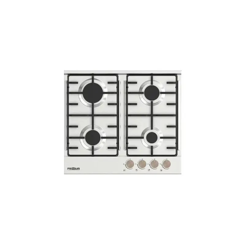 Plaque A Gaz Premium Émaillee PREMIUM / 4 FEUX / 60 CM / Inox