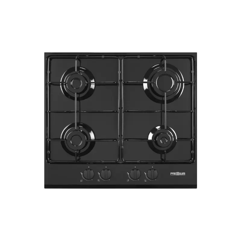 Plaque à Gaz encastrable PREMIUM AP AP1641 BS03 / 4 Feux / 60 cm / Noir
