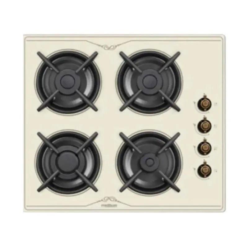 Plaque à GAZ RUST VERRE BEIGE / 4 FEUX / 60 CM