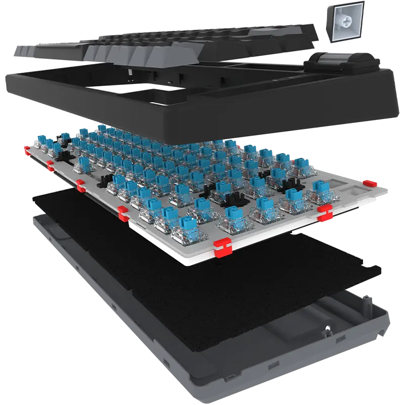 Clavier Gaming Filaire Mécanique AQYRIS ADARA MINI LE / 100% Anti-Ghosting / RGB / USB-C / Noir