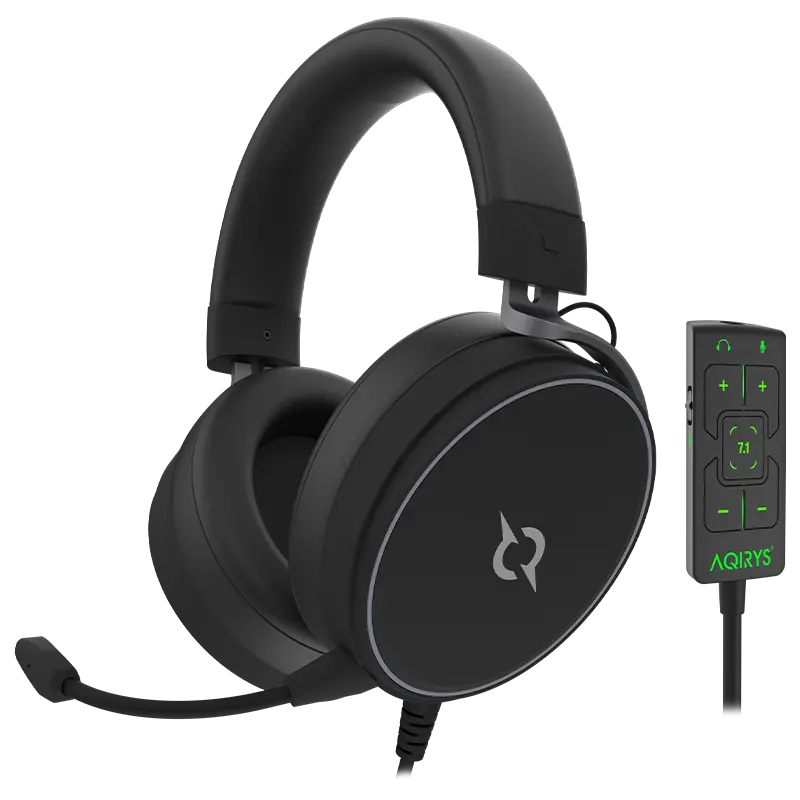 Micro Casque Filaire Gamer AQIRYS Sagitta | Noir