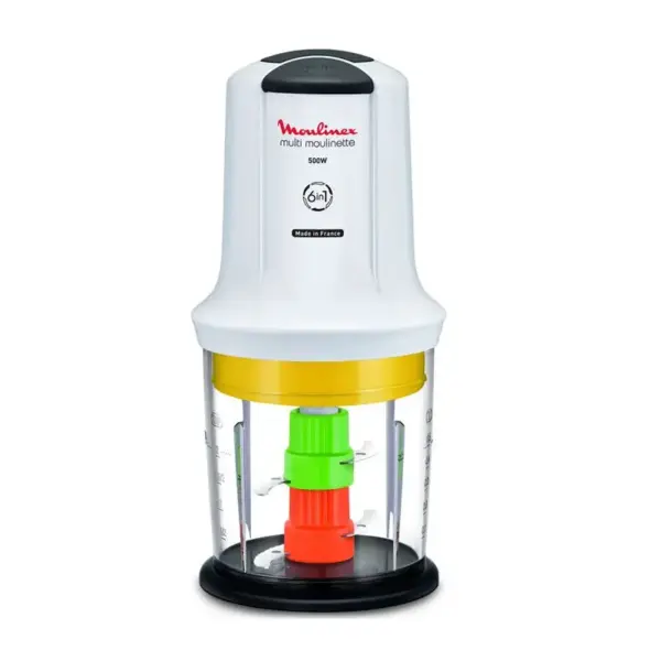 Mini Hachoir Moulinex 6EN1 / 500W / Blanc