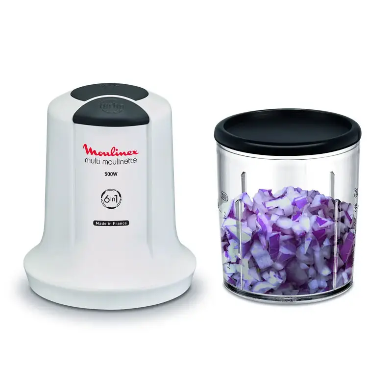 Mini Hachoir Moulinex 6EN1 / 500W / Blanc