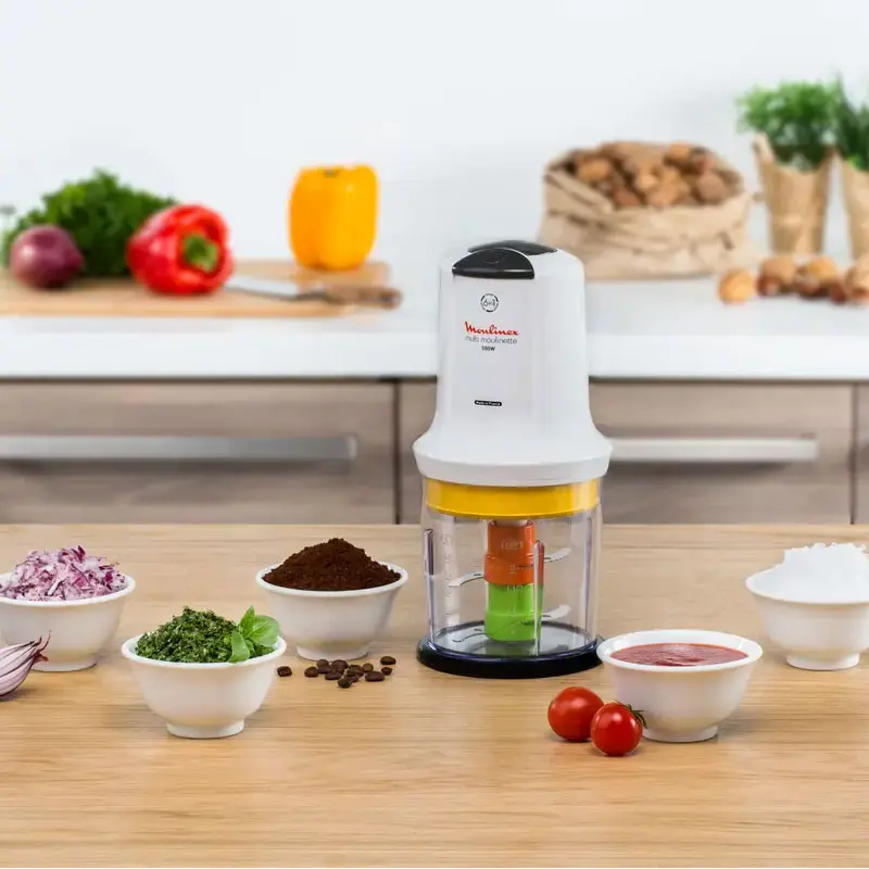 Mini Hachoir Moulinex 6EN1 / 500W / Blanc