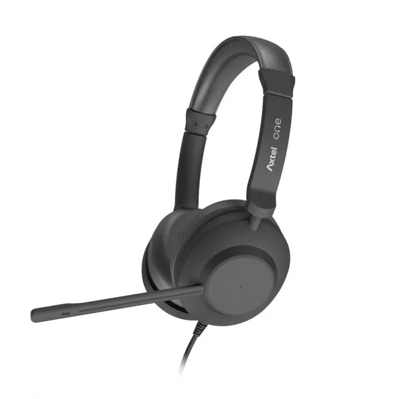 Micro-Casque Filaire AXTEL ONE DUO / USB / Noir