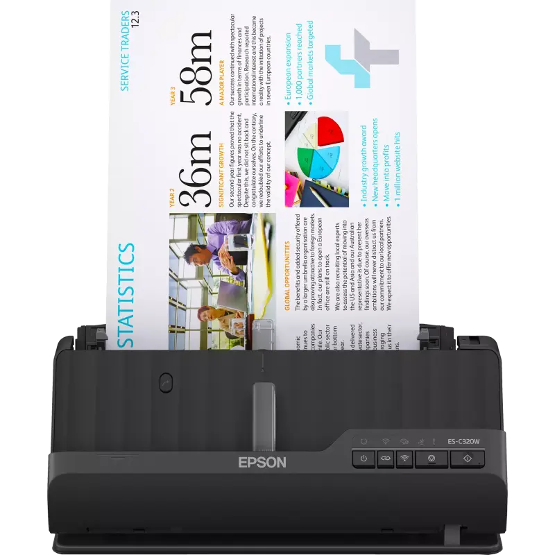 Scanner Wi-Fi compact Epson ES-C320W / Noir