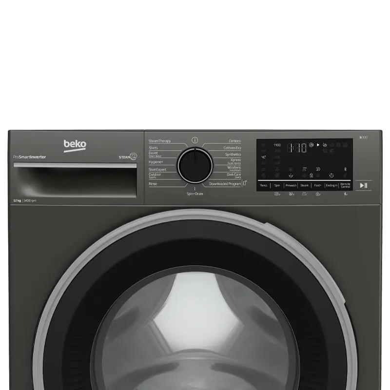 Machine a laver BEKO 12kg SMART INVERTER / Gris Foncé / B3WFT51242MG