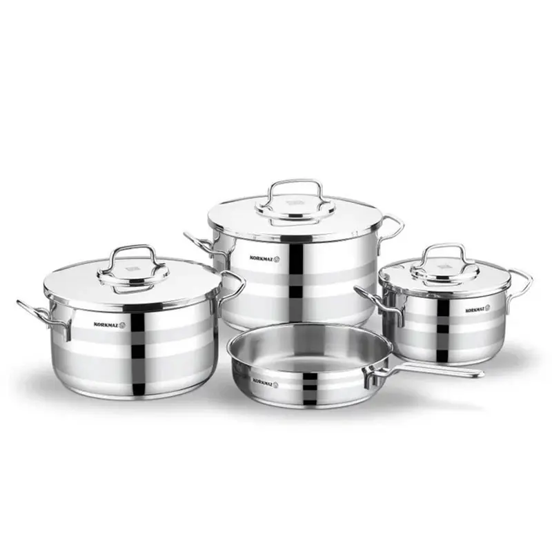 Batterie de Cuisine KORKMAZ 7 Pièces / Inox / A2054
