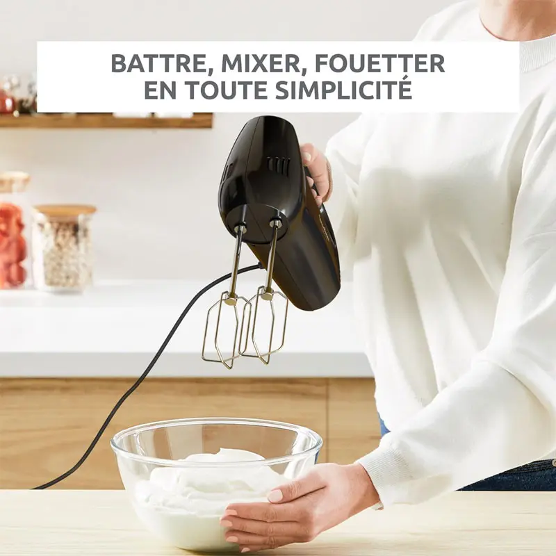 BATTEUR MOULINEX 300W / 5 VITESSE / NOIR / HM3108B1