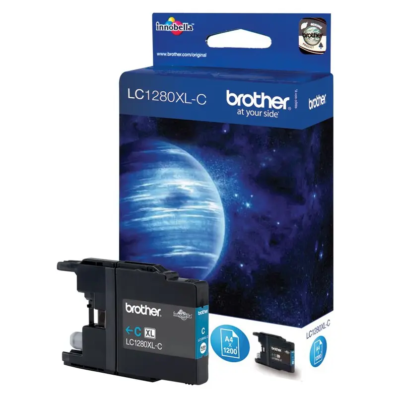 Cartouche Jet d&rsquo;encre Originale Brother LC1280XLC / Cyan