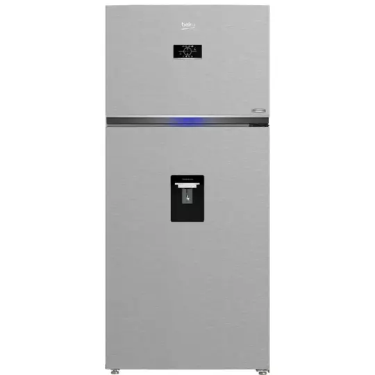 Réfrigérateur BEKO No Frost INVERTER Double Portes / 650 Litres / Silver avec Afficheur et Distributeur