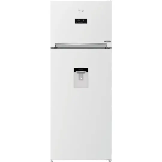 Réfrigérateur BEKO No Frost INVERTER Double Portes 560 Litres / Blanc avec Afficheur et Distributeur d&rsquo;eau