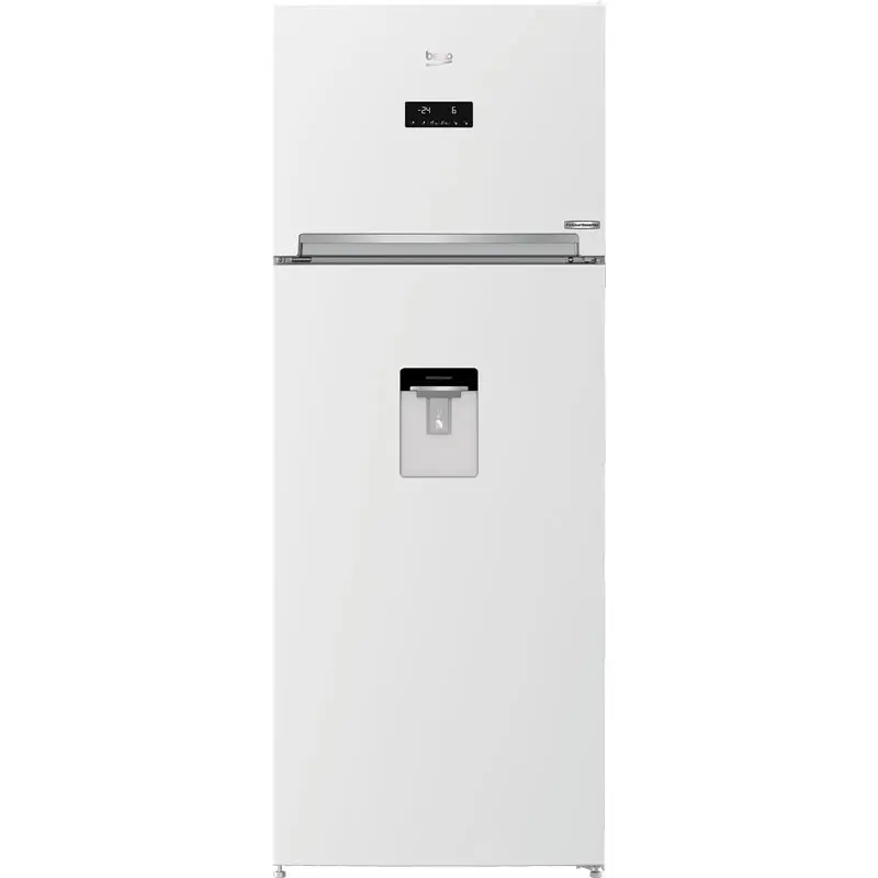 Réfrigérateur BEKO No Frost INVERTER Double Portes 560 Litres / Blanc avec Afficheur et Distributeur d&rsquo;eau