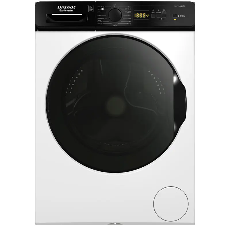 Machine à Laver BRANDT 12Kg INVERTER / BLANC / BLF124QWBL