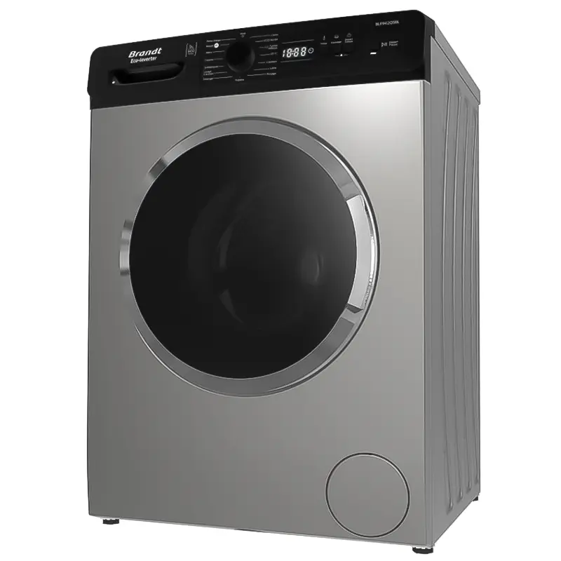 Machine à Laver Frontale BRANDT BLF942QSBL / Inverter / 9 Kg / 1400Tr / Silver