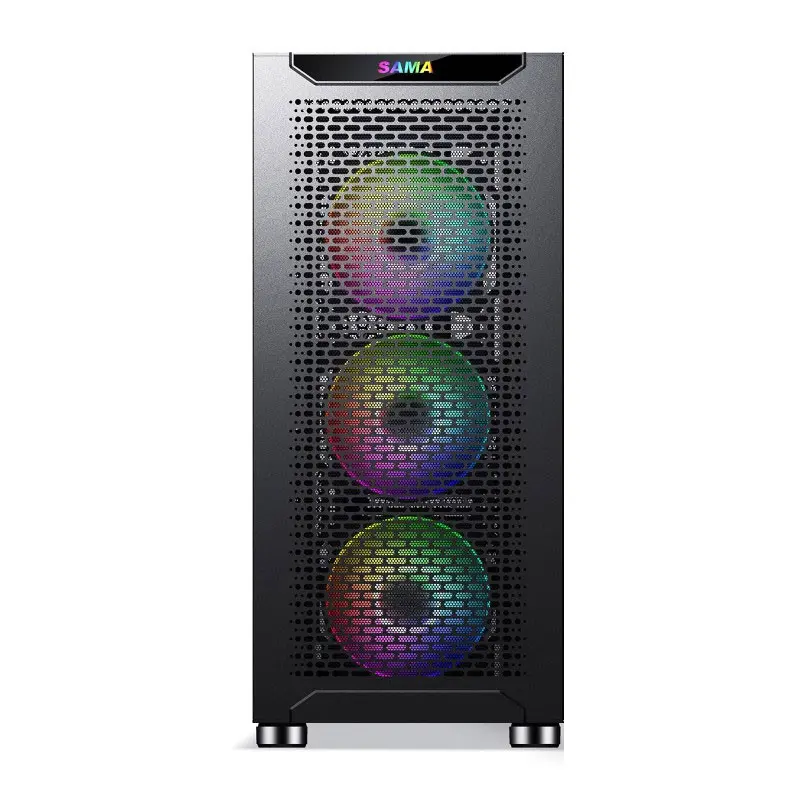Boîtier Gamer Moyen Tour HYBROK RS6 / ARGB / ATX / Noir