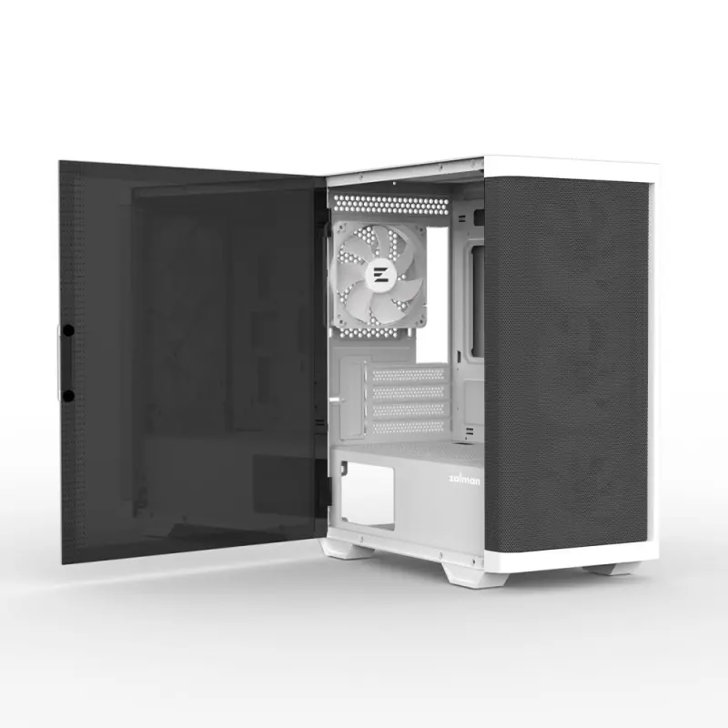 Boîtier Gaming Mini Tour Zalman M4 Micro ATX / RGB / Avec panneau vitré / Blanc