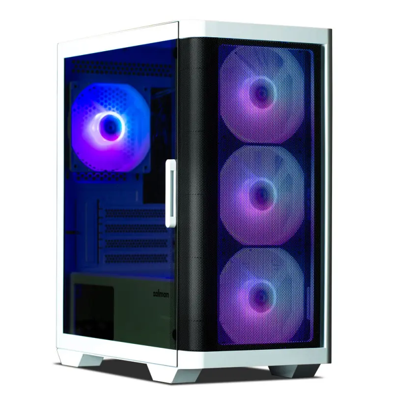 Boîtier Gaming Mini Tour Zalman M4 Micro ATX / RGB / Avec panneau vitré / Blanc