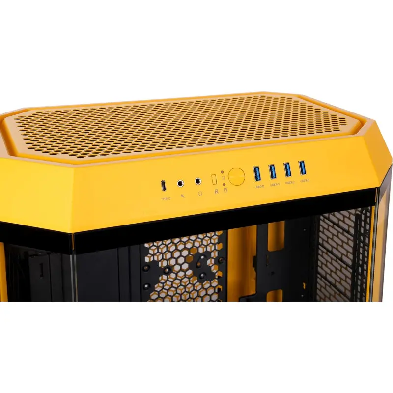 Boîtier Moyen Tour ATX Thermaltake The Tower 600 avec panneaux vitrés Jaune